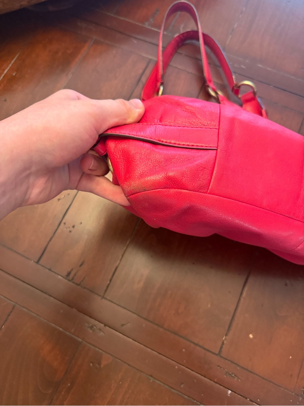 Coach Y2K/Hobo Madison Shoulder Bag Red USED - Picture 8 of 16
